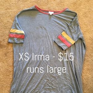 XS Lularoe Irma true size small
